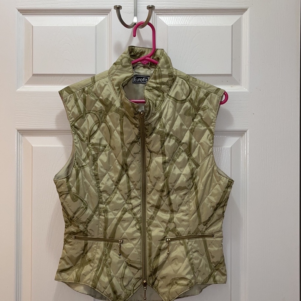 Eurofit S sage green polyester vest.